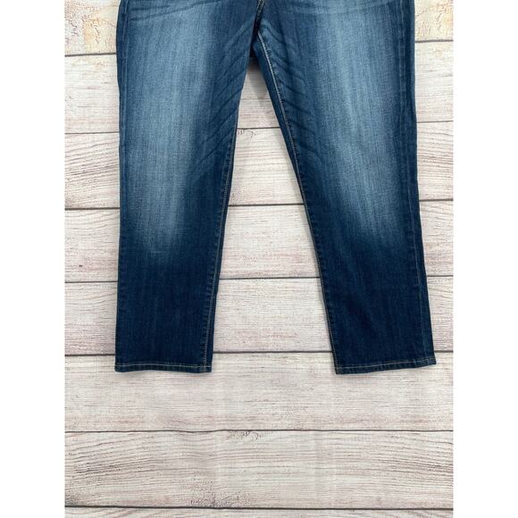 Kut From The Kloth Angie Cropped Skinny Boyfriend Denim Jeans Women's 8 Blue - Picture 6 of 13